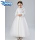 迪士尼（Disney）女童礼服生日儿童钢琴演出服女孩高端花童婚纱晚礼服公主裙主持人 683酒红色网袖【+皇冠】 150cm