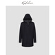 Sachi Satchi Herrenbekleidung Mall gleicher Männermantel Herbst und Winter Neue Pure Woll Business Kapuze warme Jacke Männer 88ulb8 Schwarz Grau 50