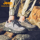 Jeep hiking shoes men's outdoor lace-up non-slip wear-resistant training shoes comfortable and breathable sports men's shoes off-road hiking shoes 1205 gray 41