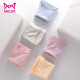 MiiOW 5-pack cotton underwear for women solid color simple breathable elastic mid-low waist women's briefs week pants N18215 color 5-pack L