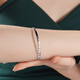 Yuan Shengfu's new PT950 high-quality solid fixed mouth diamond-shaped platinum bracelet, women's platinum bracelet, 21.33 grams, ring 57mm