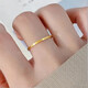 Gu Hao Pure Gold 999 Xiaoxin New Ring Gold Solid Ring Women's Ring Strip Ring Couple Ring Ring No. 10 2.2-2.3g Thin Card Solid Narrow Face
