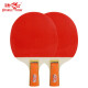 Pisces DOUBLE FISH table tennis racket straight shot 026A beginner double racket set 2 packs with 3 balls