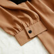 Shanidoluo large size women's clothing fat sister spring and autumn style slimming medium length fake two-piece fat mm belly-covering chiffon dress 16788 khaki 2XL recommended 120-140Jin [Jin equals 0.5 kg] to wear