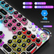 Forward (EWEADN) TK100 punk mechanical keyboard and mouse set e-sports game wired desktop computer laptop external keyboard and mouse office chicken eating multi-function knob black mixed light blue shaft