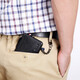 
GOLF key bag fashionable mini cowhide men's waist-hung car key bag multi-function key case black crocodile pattern