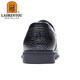 Alter Mann des Mannes (Laorentou) Lederschuhe Herrenzehenschicht Cowide Britisch gedruckte Business Formale Schuhe Fahren Hochzeitsschuhe Arbeit Lederschuhe Boss La13118 Black 43