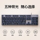 Logitech K845 Mechanische Tastatur Backstreuit Kabeltastaturspiel E-Sporttastatur Tee Green und Rotachse Keyboard DIY Keycap Office-Tastatur und Maus-Set in voller Größe 104 Tastatur K845-Ice Cream Bärenschlüsselkap Teespindle