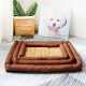 Hanhan Pet Dog House Cat House Summer Pet Dog House Mat Mat Golden Retriever VIP Teddy Medium Dog Bed Dog Mat Mat Style Brown XL Size 76*61*7cm