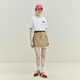 Fan Silan 23FS12383/12392 Weiße Liebesbriefe kurzärmeligte T-Shirt für Frauen im Sommer runden Hals losen Oberteil aus weißen kleinen Buchstaben xs xs
