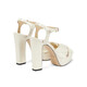 Jimmy Choo New Year's Gift (Jimmy Choo) Women's Patent Leather Platform Sandals P00622456 White 43 CN 43