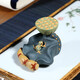 Fuyaji tea pet ornaments Yixing purple sand fully handmade boutique frog lotus seed lid holder tea set accessories