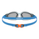 Speedo children's swimming goggles, youth wide-vision coated swimming goggles for boys and girls, high-definition anti-fog, blue/smoke (non-coated)