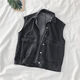 Sleeveless vest workwear denim vest girlfriend ins student punk loose bf style internet celebrity horse clip jacket trend SN0703 9901# blue [collect priority shipment] M Recommended 100-115Jin [Jin equals 0.5 kg]