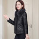 Yunqi Qianqiu Genuine Leather Down Jacket Women's Short 2025 Winter New Fox Fur Collar Sheepskin Fashion Small Fur Jacket Black XL 121-130Jin Jin equals 0.5 kg