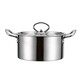 Stainless steel hotel self-service single small hot pot pot induction cooker gas stove suitable for one person and one pot clear soup pot household small soup pot 16cm with lid