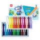 Deli (Deli) 24 Color Easy To Grasp Triangle Pole Trou pas Dirty Hand Crayon Drawing et Peinture Art mignon Ski (24 Color / Box) Gift HM719-24