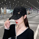 JIASHENGXI Baseball Cap Women's Korean Style Trendy Hat Women's Autumn and Winter Fashion Internet Celebrity Sun Hat Sun Hat Thick Peaked Cap Black Adjustable