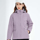 Chaqueta Simboo para hombres, pelaje de tres en uno a prueba de viento y tibio con alpinismo de terciopelo y esquí al aire libre 12805 Purple-Women S