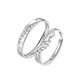 MZMZ Platinum Pairing Ring Maixiang Happy Pt950 Platinum Couple Ring Birthday Anniversary Gift for Girlfriend Light Luxury Style-Maixiang Happy Couple Ring