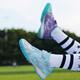FEELACES children's football shoes broken nails for men and women Falcon Messi student training shoes for children TF artificial grass sneakers 6195 mandarin duck moon green broken nails 33 [socks + ball bag + protective board]