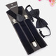 Xianglaner men and women universal casual bow overall belt elastic suspender belt elastic suspender clip adjustable suspender clip white 1 pc