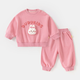 Dudu Home Children's Set Cartoon Spring and Autumn Baby Cute Two-Piece Set Casual Warm Autumn Boy Fashion Sweater Trouser Green 90cm