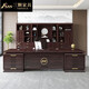 Three furniture solid wood boss desk office desk and chair combination new Chinese style president desk simple modern executive desk office furniture 3 meter desk