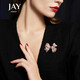 Jay bow brooch, high-end female corsage accessories, birthday gift for elder mother and mother-in-law, rose gold