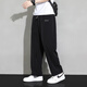 
Dingfengbaoluo pants men's spring and summer thin fast drying trendy sports ice silk straight casual trousers 235 black XL