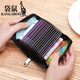 Kangaroo (KANGAROO) exquisite organ card bag for men and women's top layer cowhide anti-theft brush large capacity card cover small card clip coupon wallet rose red 12 cards + 2 multi-functional positions
