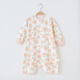 Cool rice baby nightgown anti-kick spring and autumn boys and girls pajamas jumpsuit pure cotton long-sleeved autumn baby nightgown home clothes milk tea bear 73cm