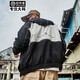 
Twister Fashion Brand Large Size Men's Wear Plus Fat Plus Jacket Men's Hooded Loose Fat Jacket JK1203 Black and White Double Pair 6XL (250-275Jin [Jin equals 0.5 kg])