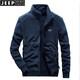 Jeep Spiritspirit Jeep Jeep Jeep Jeep Men's 2024 Nueva chaqueta de vellón al aire libre sudadera de cardigan sudadera de mediana edad de mediana edad 9901 L -175 (adecuado para 120-135 Jin [Jin equivale a 0.5 kg])
