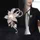 Crystal brooch for women, high-end corsage, light luxury suit badge, anti-exposure, practical corner button, coat fashion accessories, elegant brooch three-piece set TS171