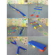 Combined physical fitness bar sensory board training equipment children's toy barrel unit bucket toddler balance bridge sky blue Vientiane balance bridge 1