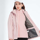 BRELRMON韩版冲锋衣女男防风户外防寒三合一保暖可拆卸滑雪登山服夹克外套 HS12805粉色-女 L