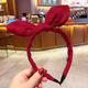 Korean children's hairband little girl playful and cute rabbit ears hairpin headband baby hair accessories girls hairpin headdress 6# wine red rabbit ears hairband