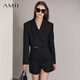 AMII women's new summer suit suit for women, eco-friendly, street slimming complete set, matching for small men, black - suit 12270020 XL 170/92A