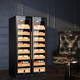Partagas double-door cigar cabinet with constant temperature and humidity control for tomato cultivation, constant temperature and humidity dual control system compressor, household humidifier with constant temperature and humidity control, cedar wood shelf, thick section 1.8M high/black leather grain/cedar wood 860L