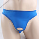 Männer sexy Unterwäsche von Männern, glatte und eisige Seide Perspektive Vordere Loch hohl Tanga-Unterwäsche, sexy Unterwäsche, T-Pants, Sex, dunkelblau, gleichmäßige Größe