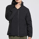Brelrmon Plus Velvet Jacket Windbreaker Men and Women Sweat Jacket Single Layer Automne and Winter Windroping Warm Soft Shell Workwear Version coréenne Veste extérieure 9930A Obsidian Black-Men [Couleur unie] L