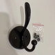 Black European style door wardrobe shoe cabinet bathroom hook single clothes hood hook single hook wall punching hook drill hole hanging coat hook_686 black round bottom