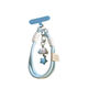 Yunluo niedlicher Spaß sprachloser Cloud -Stern -Schmuck Mobiltelefonketten Armband Anhänger Key Kamera Lanyard Hanging Kette Universal White Speechless Cloud Star + 653 Mark + Sky Blue Small Clip