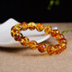 Dazzling Summer Natural Amber Bracelet with Certificate Flower Amber Bracelet Loose Beads Round Beads for Men and Women Selected Quality Diameter 12mm Single Circle Bracelet with Certificate