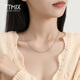 TTMIX platinum necklace women's platinum pt950 necklace platinum plain chain women's platinum plain chain clavicle chain for girlfriend 4.9-5.1g 56+2cm thick 1.1mm