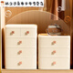 Baishengniu underwear, underwear, socks, bra storage box, drawer-type three-in-one partitioned bedroom wardrobe storage box for household use, cream color 4-in-1 bra + socks + underwear + 2 pumps