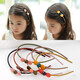 Qingxin children's flower headband girl's cute bow hairpin toothed anti-slip headband little girl student simple headband black headband