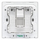 Schneider switch socket panel TV phone computer Zhenbo PC series velvet white network socket Single category six computer socket Socket