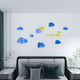 Hanchen Cloud 3D Dreidimensionales Acryl-Wandaufkleber Kinderzimmer Dekoration Girl's Heart Sticker Girl's Bettwanddekoration 795 Wolken rosa groß: 1,2 Meter lang, 59 cm hoch